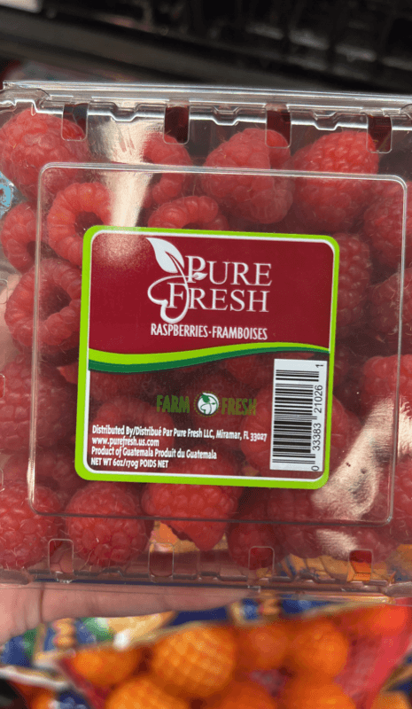 Pure Fresh Raspberries