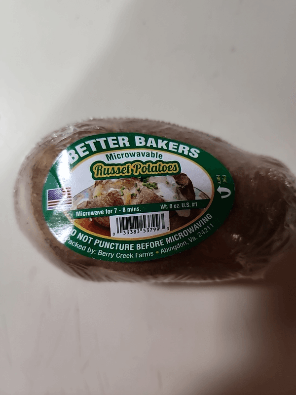 Better Bakers Microwavable Russet Potatoes