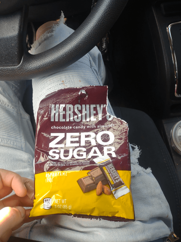 Hershey'S Zero Sugar Chocolate With Almonds Candy