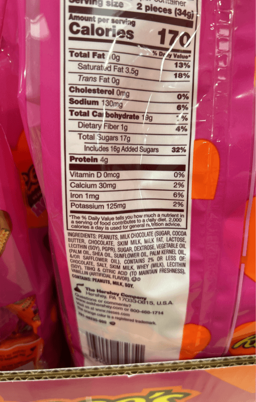 Reese'S Peanut Butter Hearts Snack Size 65 Hearts