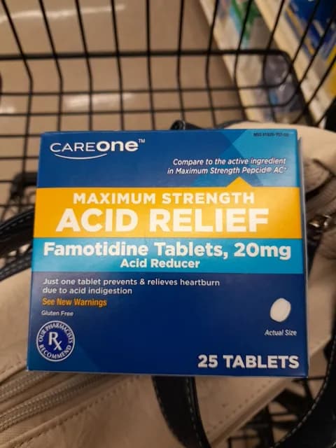 Careone Maximum Strength Acid Relief Famotidine Tablets, Acid Reducer