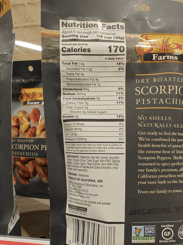 Setton Farms Dry Roasted Scorpion Pepper Pistachios