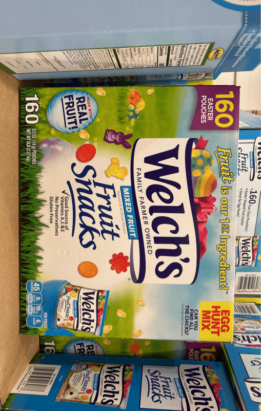 Welch'S Easter Fruit Snacks Mixed Fruit 160 Pouches