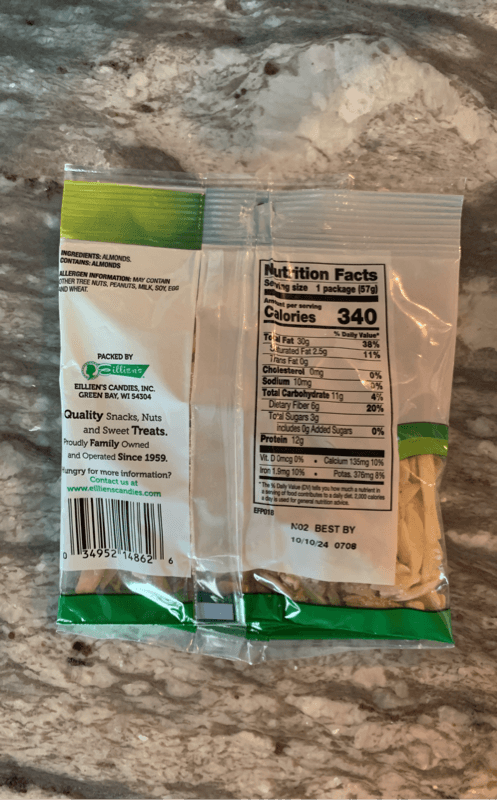 Eillien'S Slivered California Almonds
