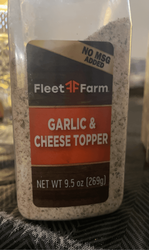Fleet Farm Garlic & Cheese Topper
