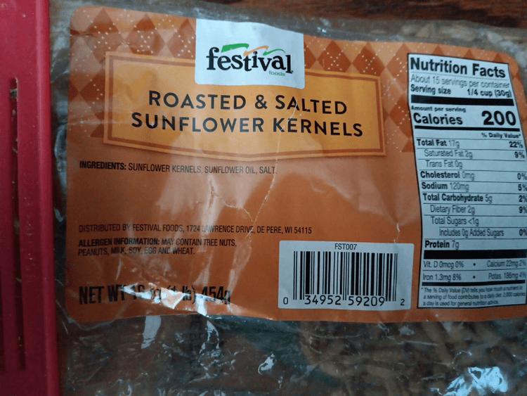 Festival Foods Roasted & Salted Sunflower Kernels