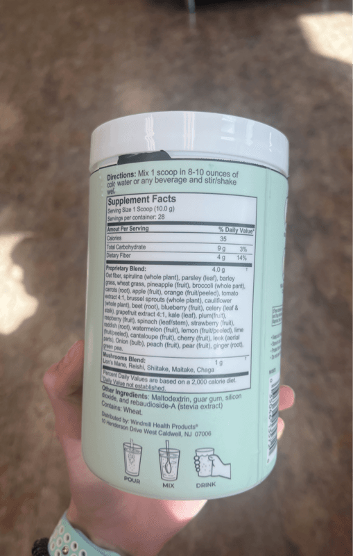 Essential Greens Super Greens Superfoods + Mushrooms Dietary Supplement