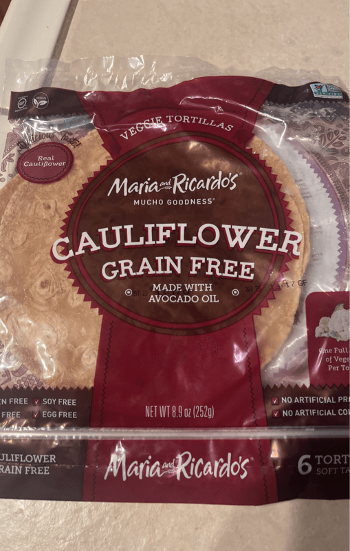 Maria And Ricardo'S Veggie Tortillas Cauliflower Grain Free