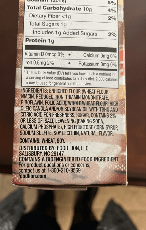 Food Lion Wheat Golden Crackers