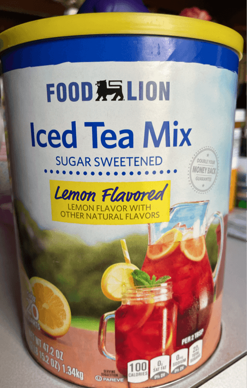Food Lion Iced Tea Mix Lemon Flavored