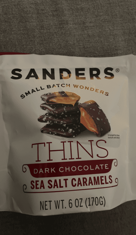 Sanders Dark Chocolate Sea Salt Caramels Thins