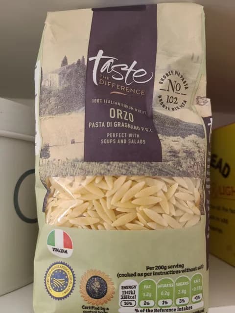 Sainsbury'S Taste The Difference Orzo