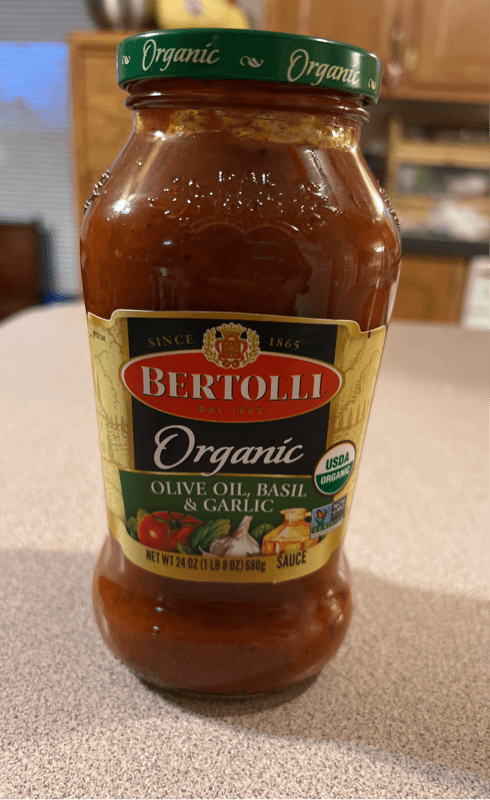 Bertolli Organic Olive Oil, Basil & Garlic Sauce