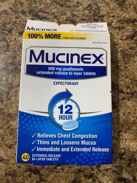 Mucinex Guaifenesin Extended-Release Bi-Layer Tablets Expectorant