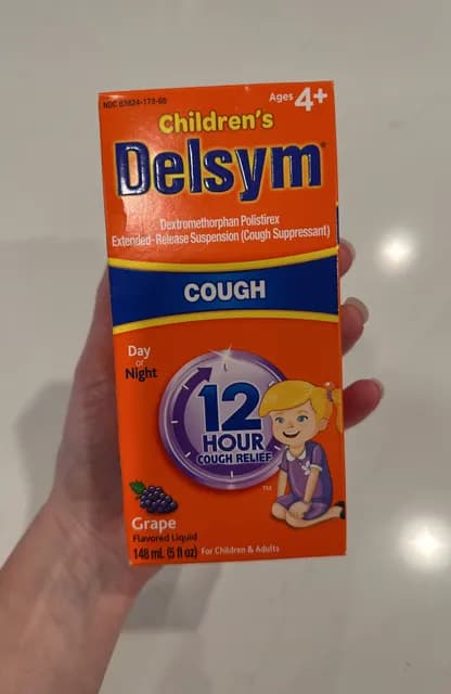 Delsym Children'S Extended-Release Suspension (Cough Suppressant) Grape Flavored Liquid
