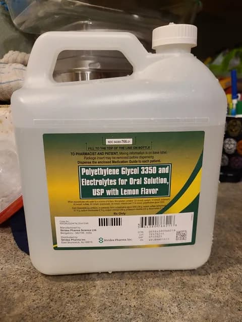 Strides Pharma Inc. Polyethylene Glycol 3350 And Electrolytes For Oral Solution, Usp With Lemon Flavor