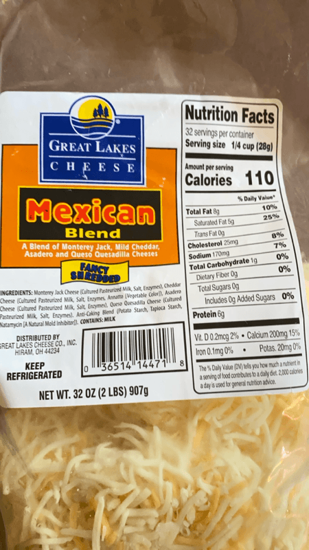 Great Lakes Mexican Blend Fancy Shredded Cheese