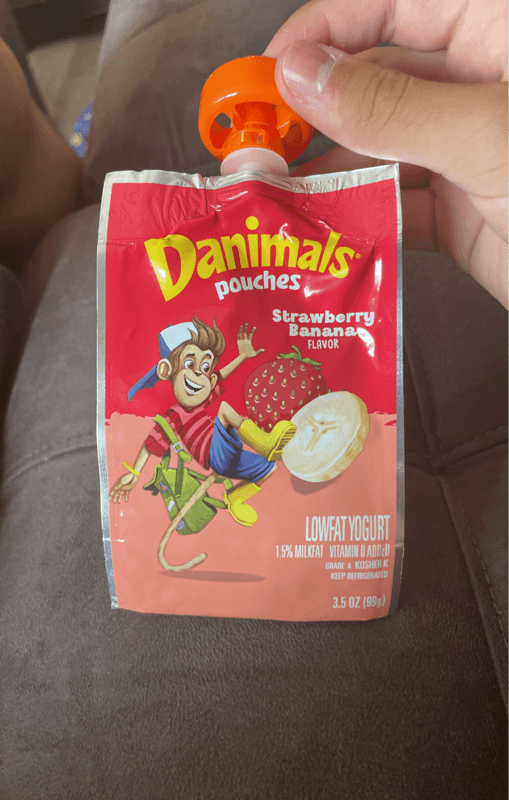 Danimals Strawberry Banana Lowfat Yogurt Pouches
