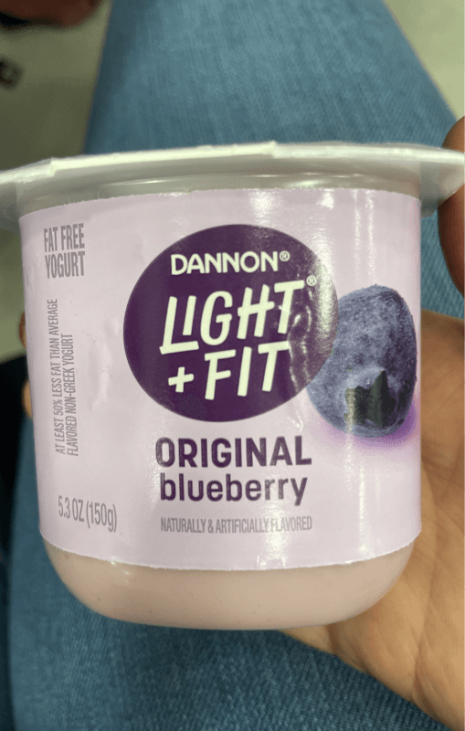 Dannon Light + Fit Original Blueberry Fat Free Non-Greek Yogurt