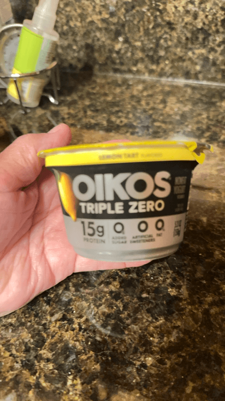 Oikos Triple Zero Lemon Tart Nonfat Greek Yogurt