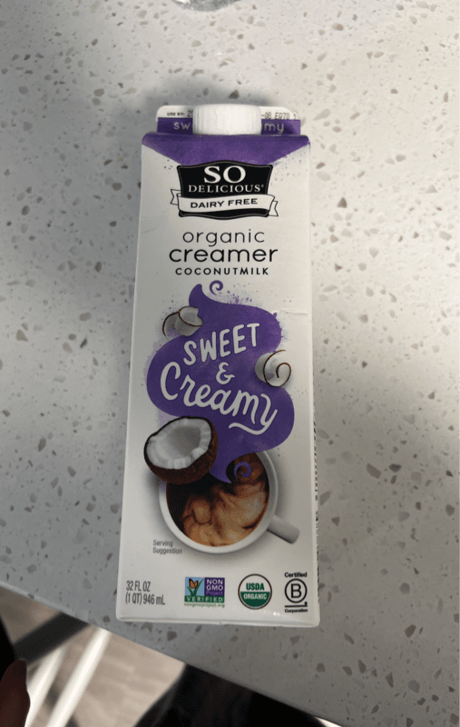 So Delicious Dairy Free Organic Coconutmilk Creamer Sweet & Creamy