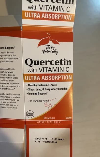 Terry Naturally Quercetin With Vitamin C Ultra Absorption Capsules