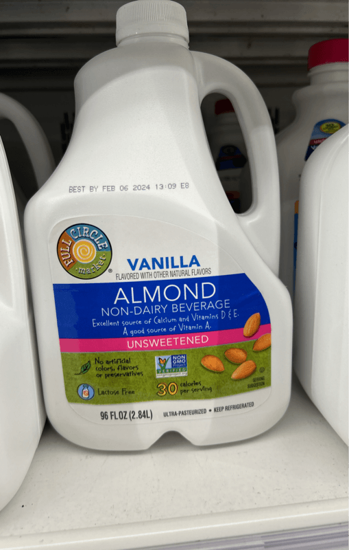Full Circle Market Almond Non-Dairy Beverage Vanilla Unsweetened
