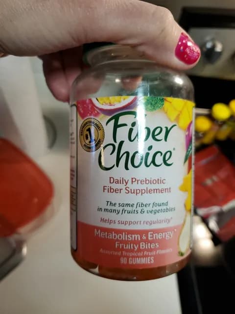 Fiber Choice Daily Prebiotic Fiber Supplement Metabolism & Energy Fruity Bites