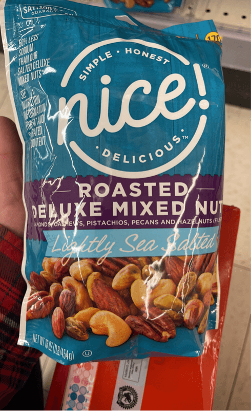 Nice! Lightly Sea Salted Roasted Deluxe Mixed Nuts