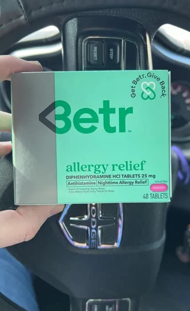 Betr Night Time Allergy Relief Diphenhydramine Hcl
