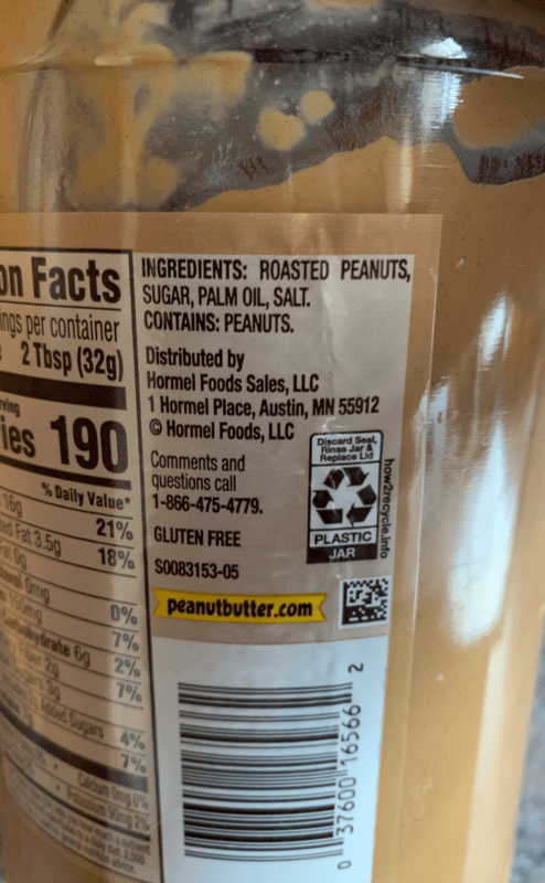Skippy Natural Creamy Peanut Butter Spread