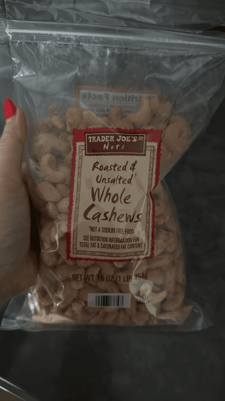 Trader Joe'S Roasted & Unsalted Whole Cashews