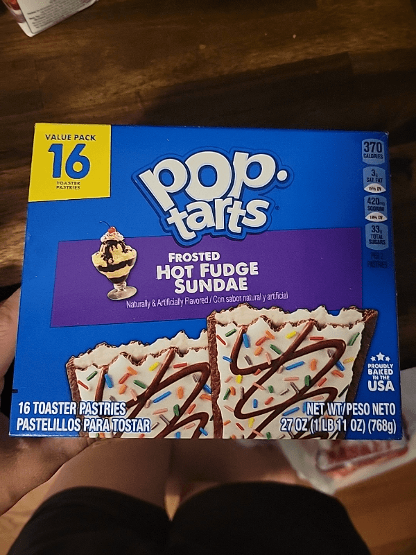 Pop-Tarts Frosted Hot Fudge Sundae Instant Breakfast Toaster Pastries, Shelf-Stable, Ready-To-Eat