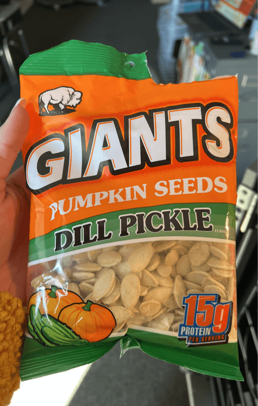 Giants Dill Pickle Flavored Pumpkin Seeds