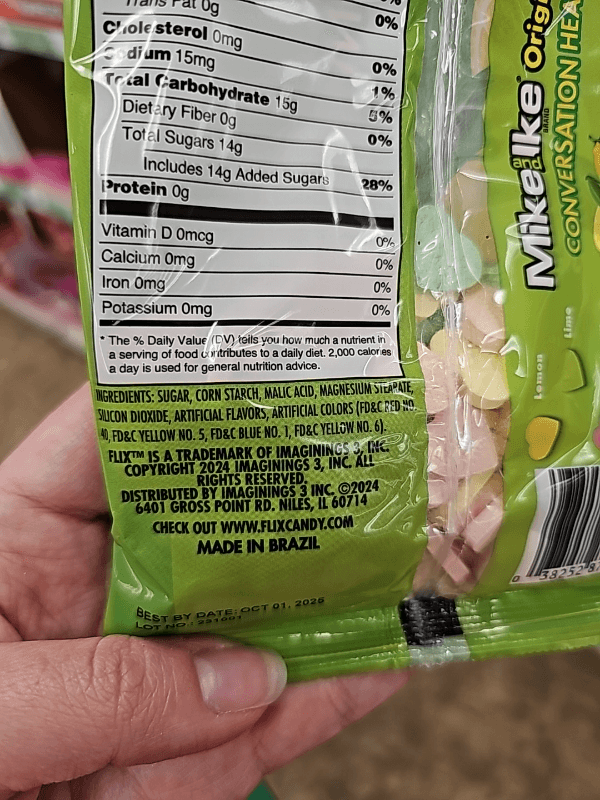 Mike And Ike Original Fruits Conversation Hearts