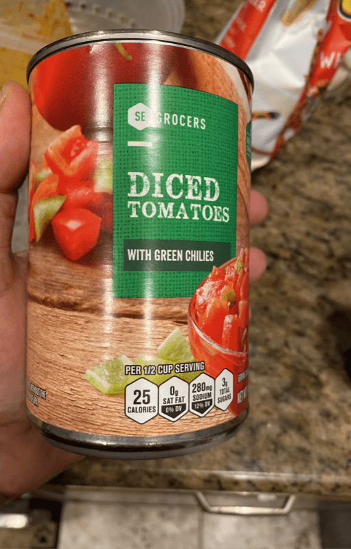 Se Grocers Diced Tomatoes With Green Chiles