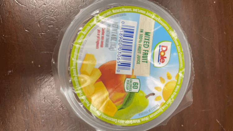 Dole Mixed Fruit In 100% Fruit Juice