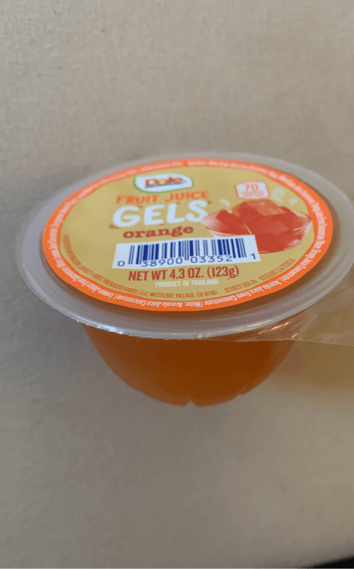 Dole Orange Fruit Juice Gels