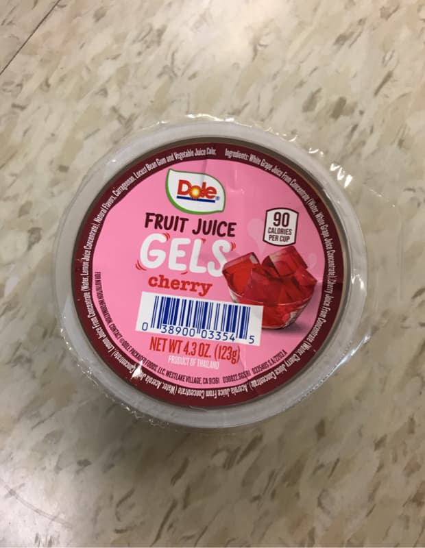 Dole Fruit Juice Gels Cherry
