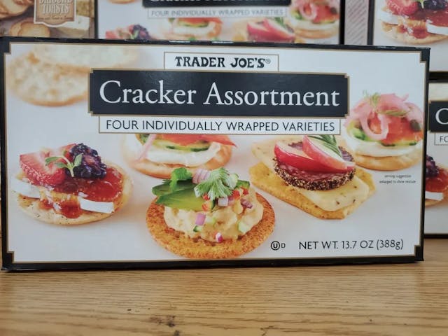 Is it Pescatarian? Trader Joe’s Cracker Assortment Four Individually Wrapped Varieties