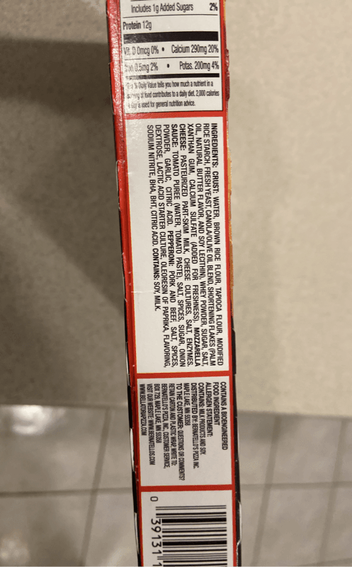 Bellatoria Gluten Free Thin Crust Pepperoni Pizza