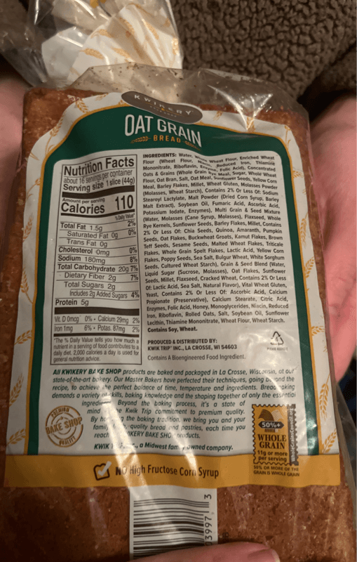 Kwikery Bakeshop Oat Grain Bread