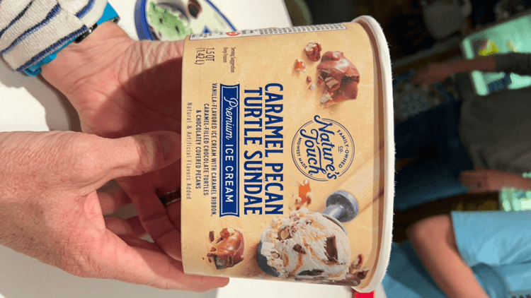 Nature'S Touch Caramel Pecan Turtle Sundae Premium Ice Cream