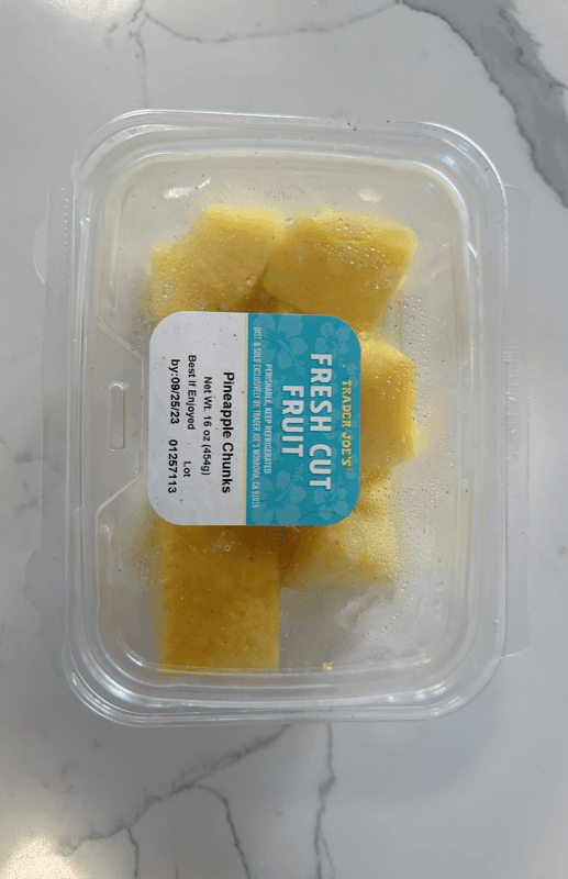 Trader Joe'S Fresh Cut Fruit Pineapple Chunks