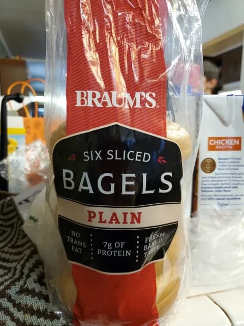 Braum'S Six Sliced Bagels Plain