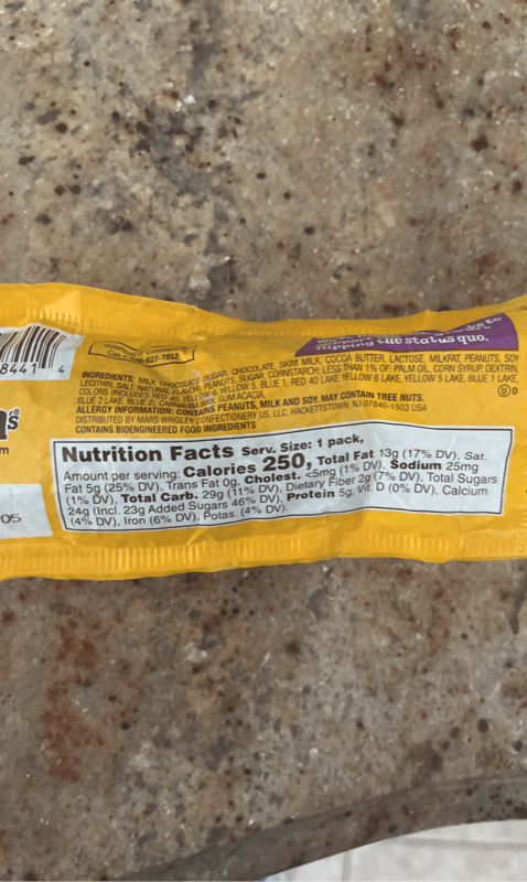 M&M'S Limited Edition Peanut Milk Chocolate Candy Featuring Purple Candy