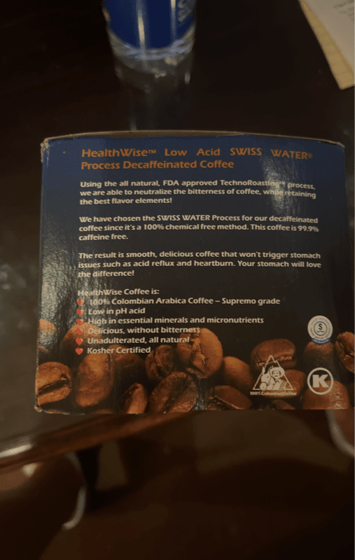 Healthwise Low Acid Coffee Decaffeinated