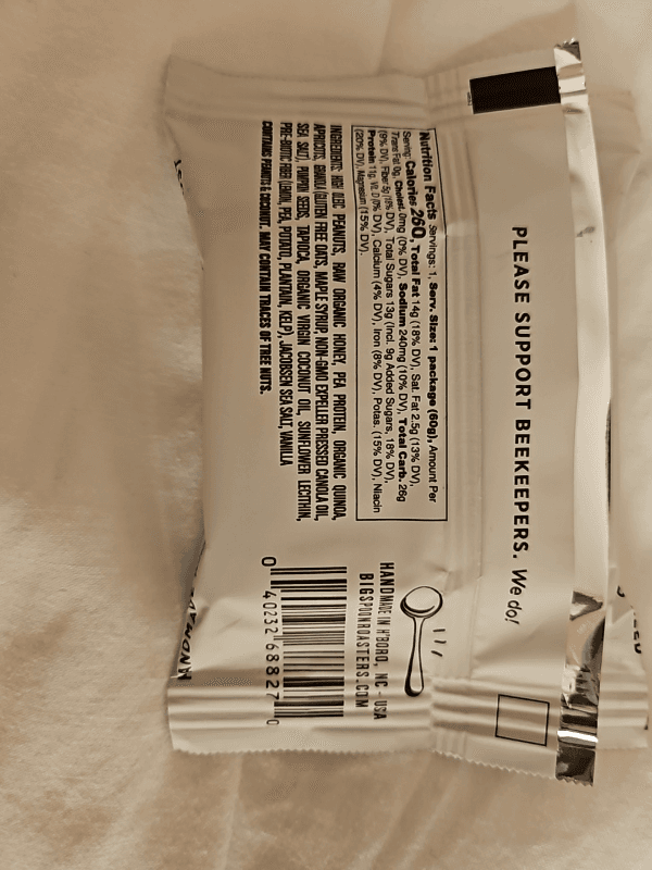 Big Spoon Roasters Apricot Pepita Peanut Butter Bar