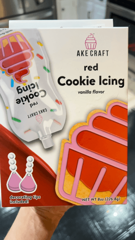 Cake Craft Red Cookie Icing Vanilla Flavor
