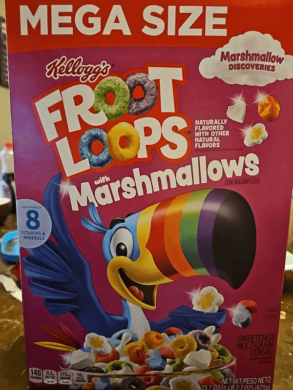 Kellogg'S Froot Loops With Marshmallows Sweetened Multigrain Cereal